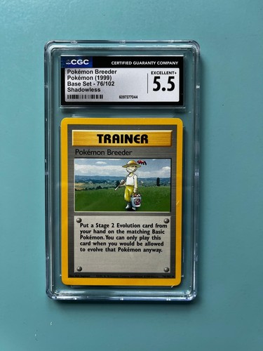 Pokémon Breeder (Shadowless) graded CGC 5.5 for sale on eBay