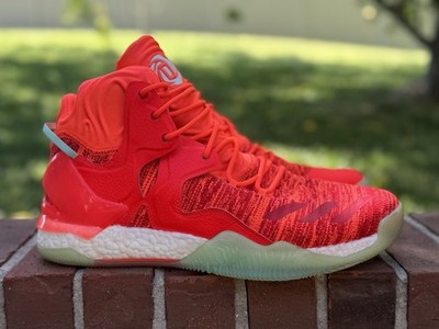 Men's Adidas D Rose 7 Primeknit 'Solar Red' US Size 13 Shoes