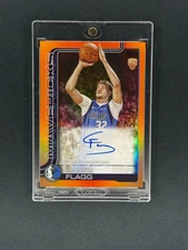 Cooper Flagg 2025 Topps Flagship Rookie Orange Auto /25 #TFRR-CF Mavericks