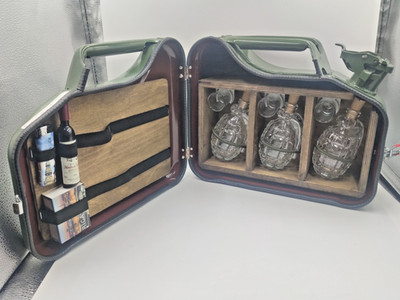  Kanisterbar Tragbar  Bar Minibar Whiskeybar Bundeswehr Kanister 10 Liter 