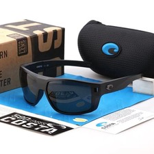 Costa Del Mar Men's Diego Matte Black /Black Mirror Polarized Sunglasses 580p