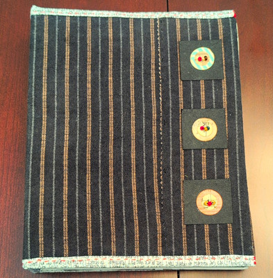 Handmade Book Of Collage Art With Fabric Cover.  23 Pages.