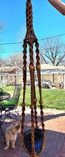 VTG Large Macrame Plant Hanger 60's 70's Era Gorgeous Boho Decor