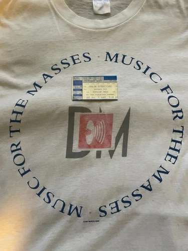 DEPECHE MODE Music For The Masses Tour Shirt with F 1980s vintage concert t-shirt, vintage, single stitch, B+ condition
