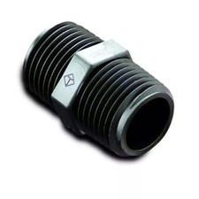 1/8" NPT x 1/8" NPT Black HDPE Nipple 62074