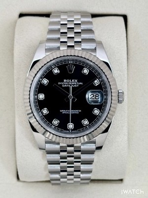 NEW 2026 Rolex Datejust 41mm 126334 Stainless Steel Jubilee Black Diamond Dial