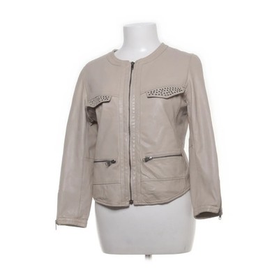 Custommade, Lederjacke, Damen, Größe: 34, Beige, Baumwolle/Polyester/Leder #LEX