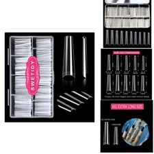 Versatile 500Pcs XXL No C Curve Coffin Nail Tips - Perfect for Every Occasion