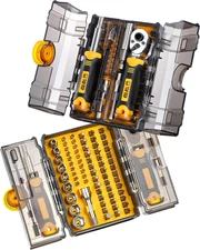 78-Piece Ratcheting Screwdriver and Socket Set for Electronics and Repairs