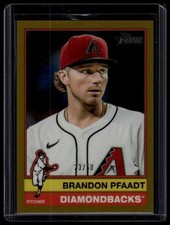 2025 Topps Heritage #624 Brandon Pfaadt Chrome Gold Refractor #/50