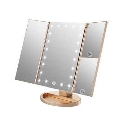WEILY Makeup Mirror with 21 LED Lights,Two Power Supply Modes, Adjustable Tou...