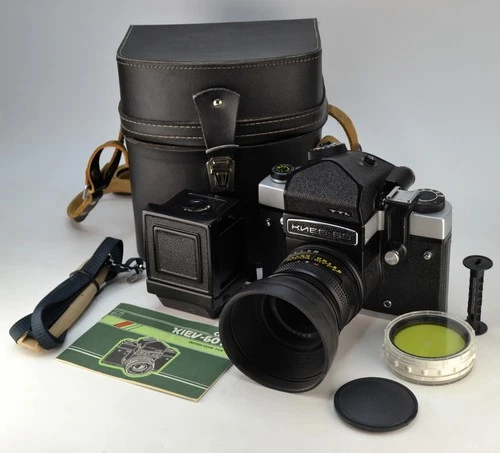 NEAR EXC USSR KIEV-60 TTL MEDIUM FORMAT CAMERA + MC VOLNA-3 + ENGLISH MANUAL
