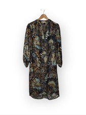 Ulla Johnson Agadir Batik Long Sleeve Women's Cover Up Dress Medium