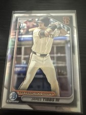 2024 Bowman Draft James Tibbs III Chrome Refractor #BDC-40 Giants