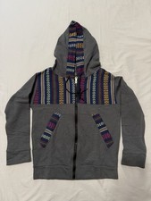 Guatemalan Multicolor Striped Full Zip Hooded...
