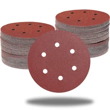 100 PCS 6 Inch 6 Holes Sanding Disc Assorted - 60 80 120 150 240 Grits, 6" Ho...