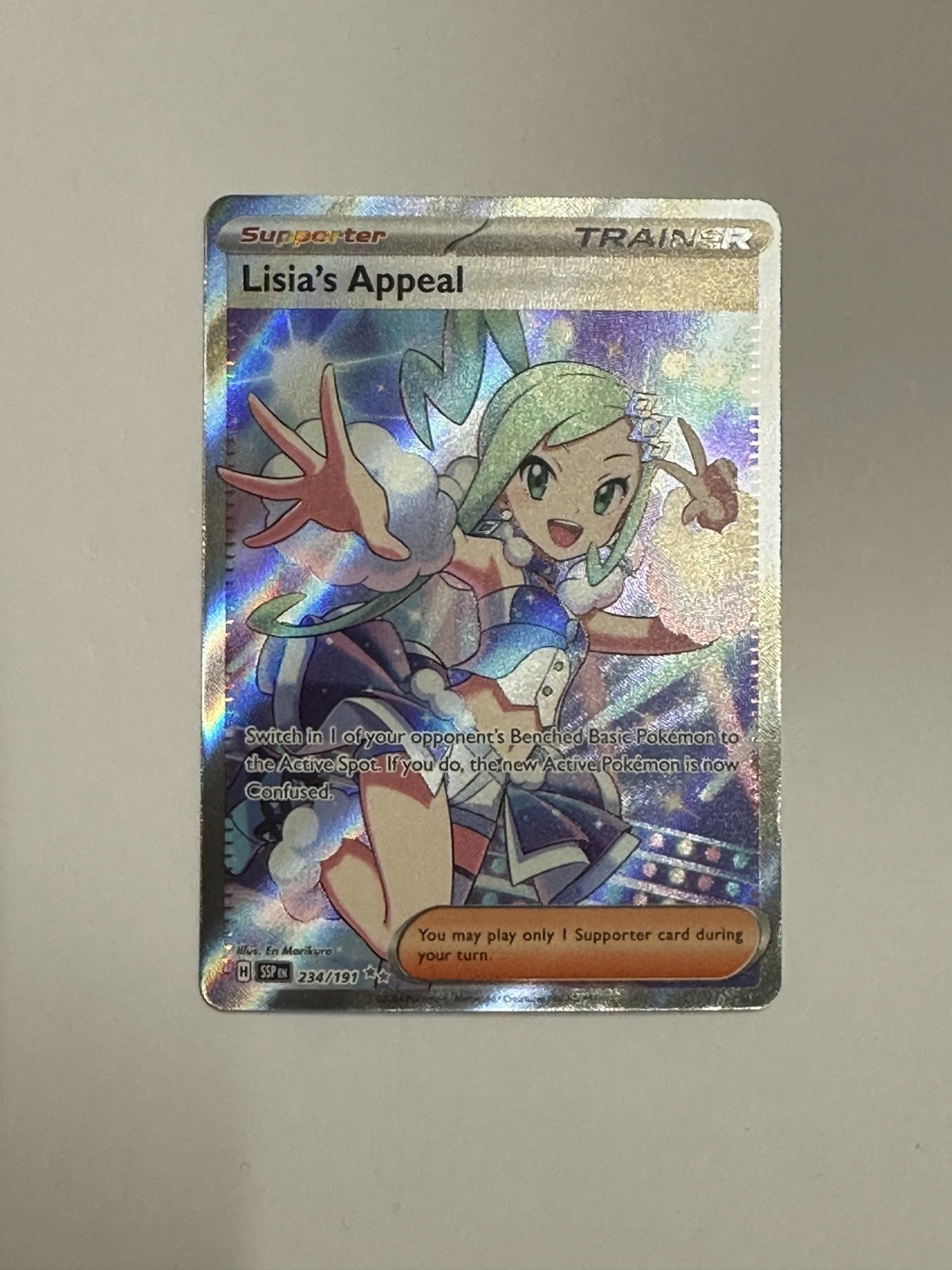 Lisia's Appeal 234/191 Sv08: Surging Sparks Holo NM
