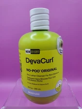 DevaCurl No-Poo Original Zero Lather Cleanser For Rich Moisture Curls 12 oz