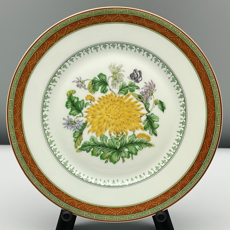 CHRYSANTHEME Haviland Limoges SALAD DESSERT PLATE Fleabite YELLOW CHRYSANTHEMUMS