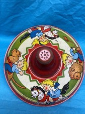 Vintage 1950s Spinning Top Carousel Collectible 6" USA Works Great