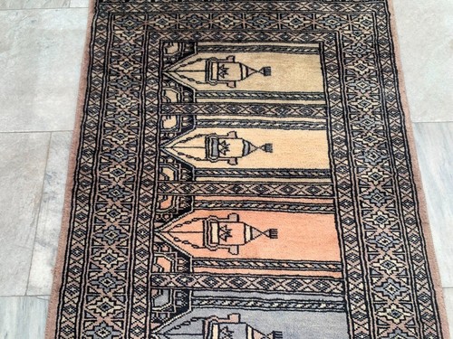 Alfombra tejida a mano afgana vintage 2x3 alfombra medallón boho dormitorio decoración del hogar alfombra - Imagen 2 de 7