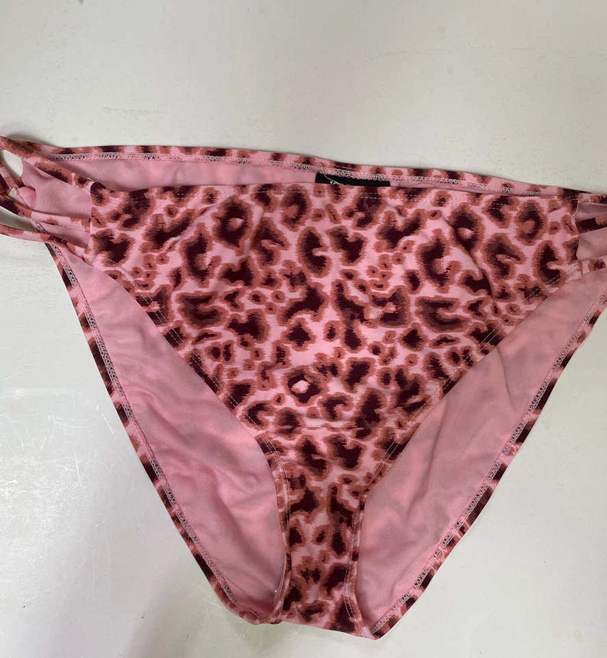 Joe Boxer PLUS Swimsuit Bikini Swim BOTTOMS Leopard Pink Brown Sahara XXL 3X - Image 3 of 4