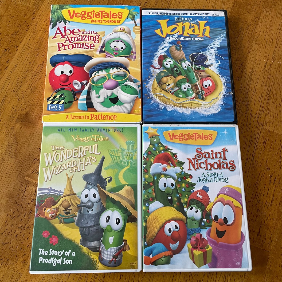Lot of 4 Veggie Tales Movies DVD Jonah Ballad of Little Joe Saint