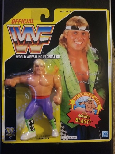 WWF Hasbro Owen Hart Yellow Card Series 7 MOC Very...