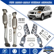 4× Manifold Catalytic Converters For 2005-2015 Nissan Armada SE LE SL SV 5.6L V8
