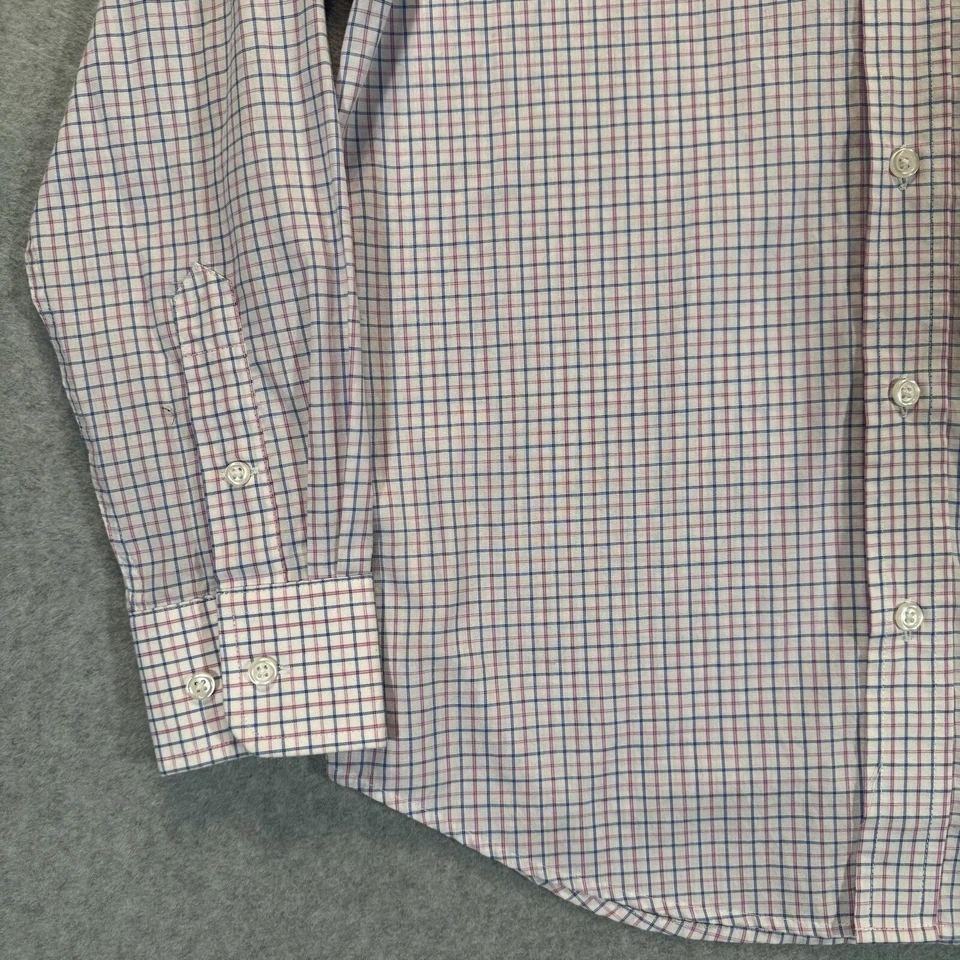 Ralph Lauren Boys Size 12 Button Up Oxford Shirt White Plaid Crest Logo Youth - Image 3 of 4