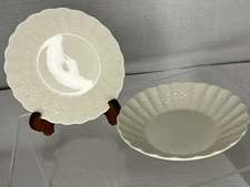 SPODE Chelsea Ivory Wicker Fruit Dessert Bowl/Plate, Lot Of 2