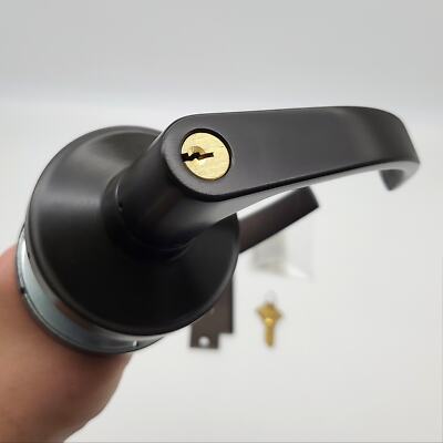 PDQ Door Lever Entry Lock Oiled Bronze 2-3/4'' Backset GP182 BNS US10B SC Keyway