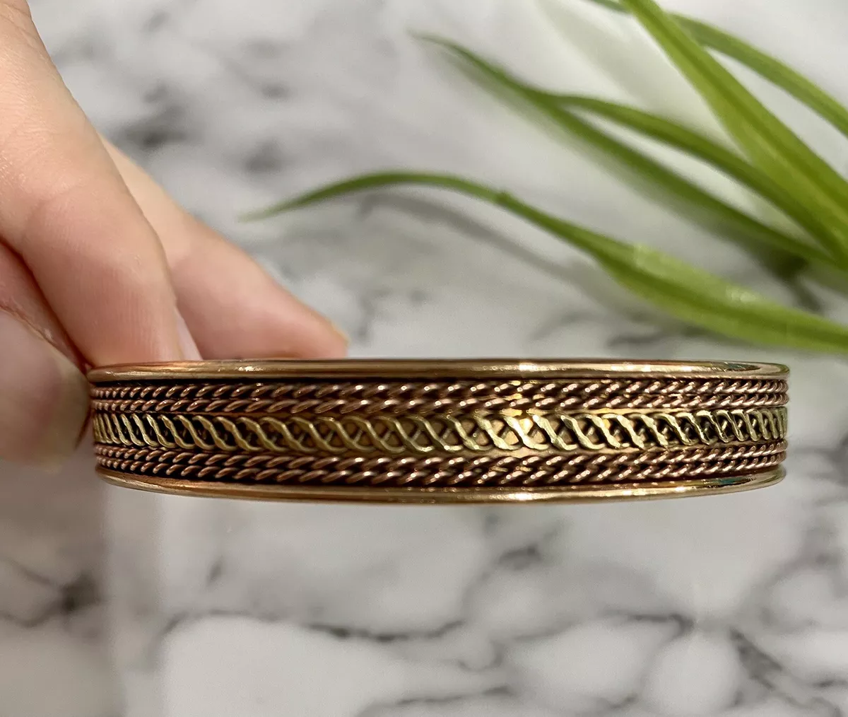 COPPER BRACELET ARTHRITIS RHEUMATISM BANGLE BIO PAIN RELIEF MAGNETIC TWIST NO3