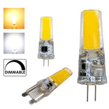 Dimmable 12V 220V 3W 6W G4 G9 COB LED Light Bulbs Lamps Replace 40W Halogen RU