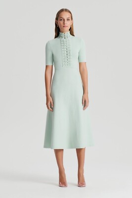 Scanlan theodore crepe knit daisy soft polo dress spearmint green / blue size M | eBay UK Scanlan theodore crepe knit daisy soft polo dress spearmint green / blue size M | eBay UK
