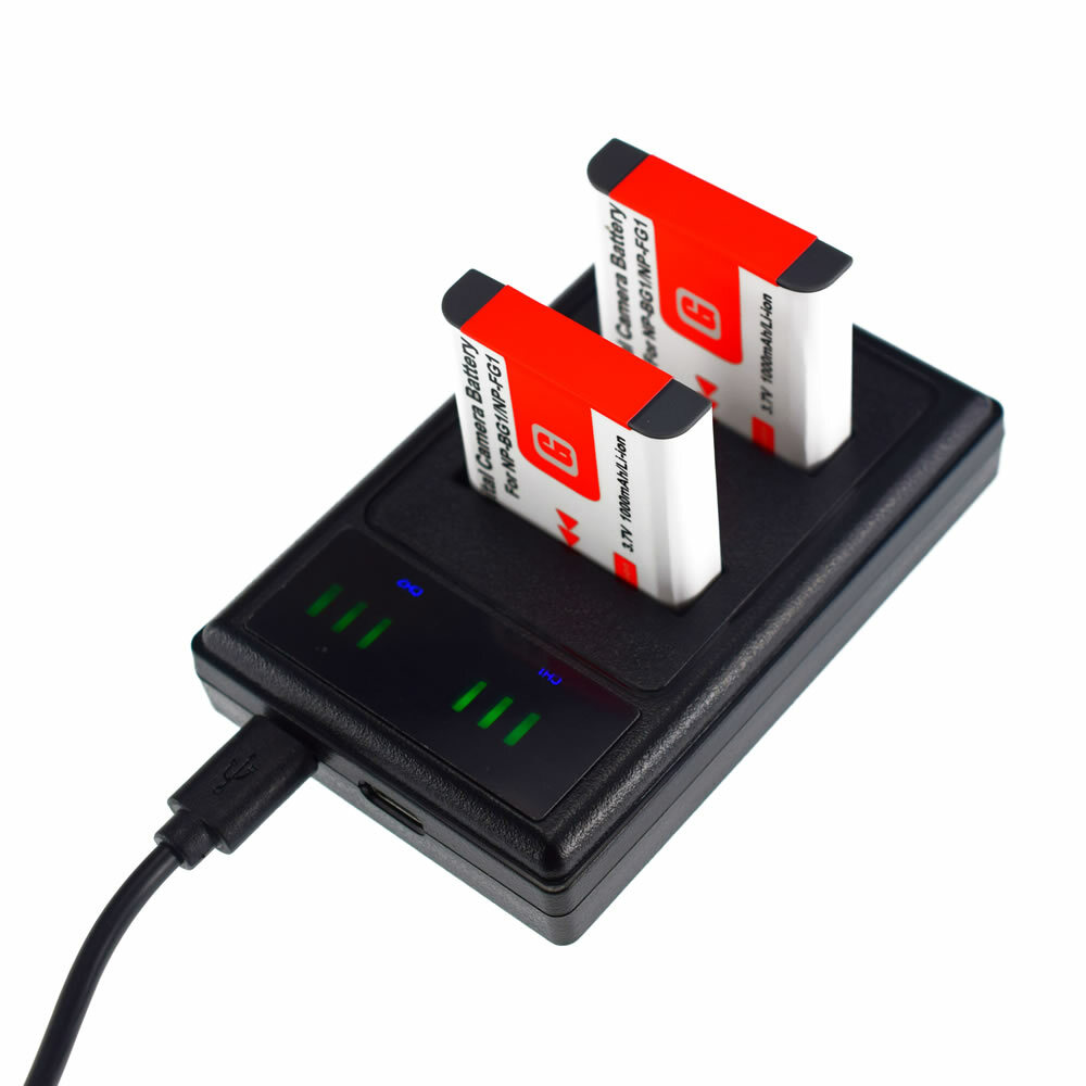 2X NP-BG1 FG1 Battery Charger For Sony Cyber-shot DSC-H90 16.1 Mega Pixel Camera - Foto 6