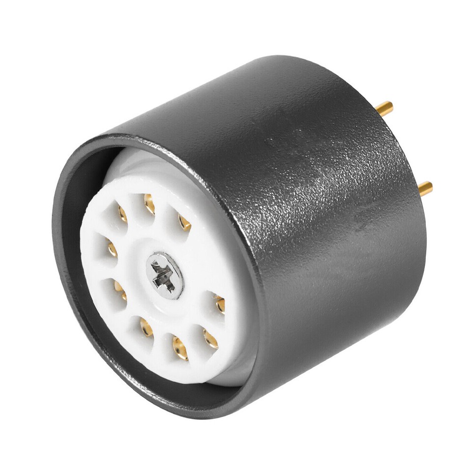 2 Pezzi Zoccolo Per Valvole Elettroniche A 9 Pin, Placcato Oro E Rame Per EF86, EL84, ECC81, ECC82, ECC83, 12AX7