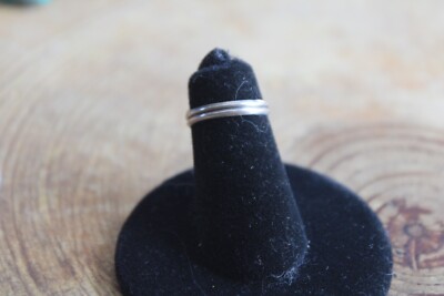Sterling Silver .925 Double Ring look design TOE RING size 3 1/2