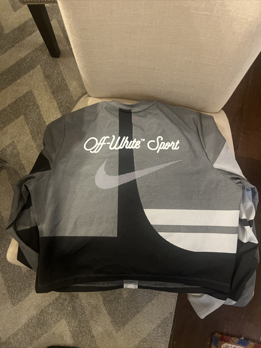 NIKE◆トップス/XS/--/BV8042-010 New Women's Nike x Off-White Easy Running Crop Top Vast Grey
