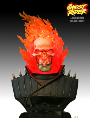 SIDESHOW GHOST RIDER LEGENDARY BUST SERIAL #001 INCREDIBLY SHIPPER SEALED NEW