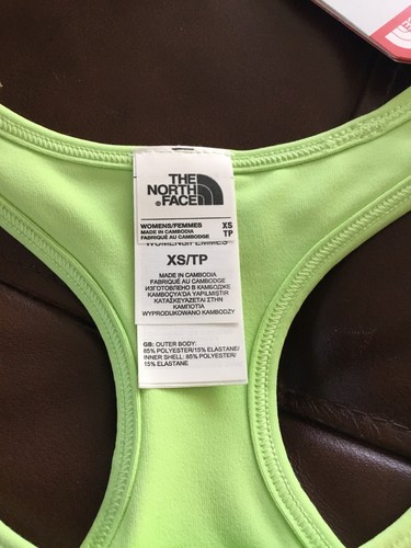 NORTH FACE Womens Racerback Athletic Top ~ Size XS ~ New ~ Gray/Green - Picture 6 of 6