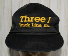 Three I Trucker Line Inc Mesh Trucker Hat Snapback Vintage