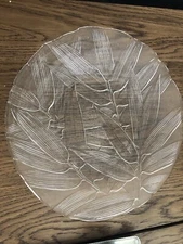 SVA12 by STUDIO NOVA, 14-in Platter, Textured Bamboo Leaves, Vtg