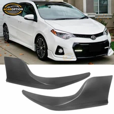 Fits 14-16 Toyota Corolla S Front Bumper Lip Spoiler Side Aprons 2PC Unpainted