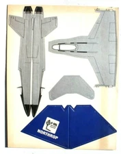 Vtg Cobra Northrop F-18L Tactical Fighter Aviation Paper Airplane Unused