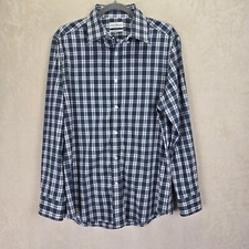 Lucky Brand Slim Fit Plaid Button Down Long Sleeve Mens Shirt Medium Preppy