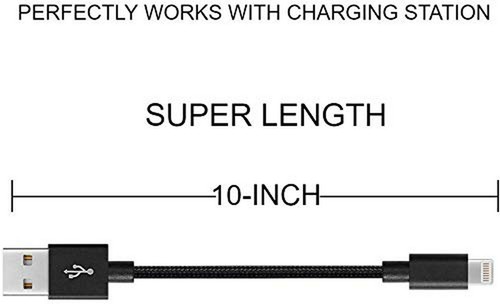 Boost+ Chargers, Short Charger Cable USB Fast Charging Data/Sync Cord 25CM Black - Picture 3 of 7