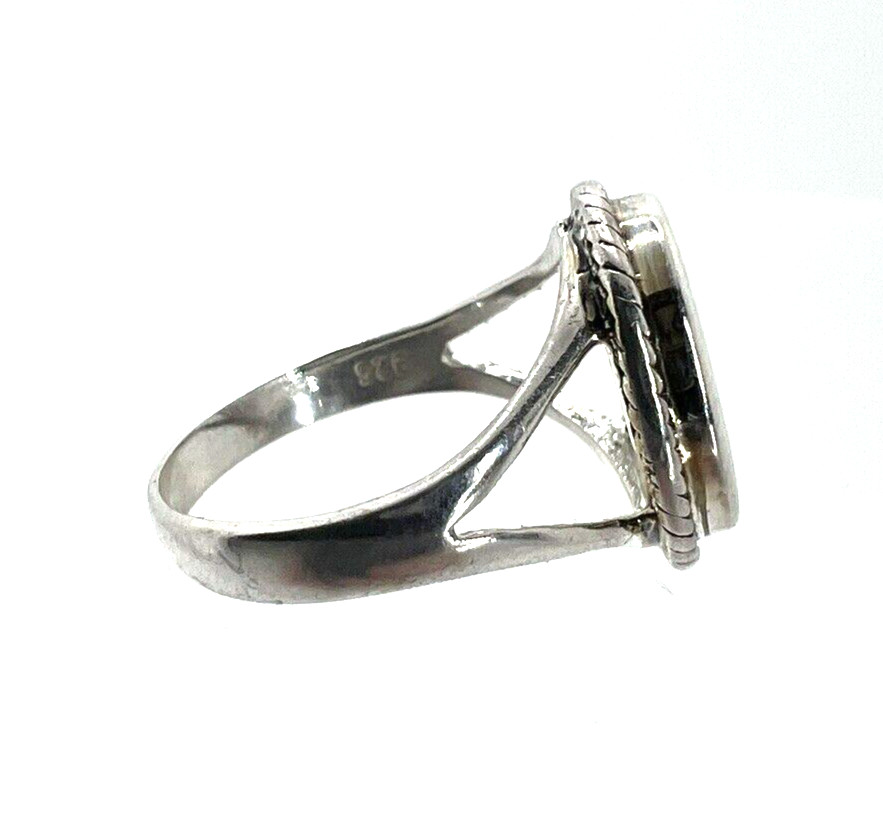 Solid Sterling Silver Plain Signet Ring Size 8.25 - image 6