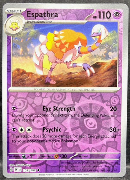 ESPATHRA 103/198 - Reverse Holo - Pokemon - Scarlet & Violet - NM/M