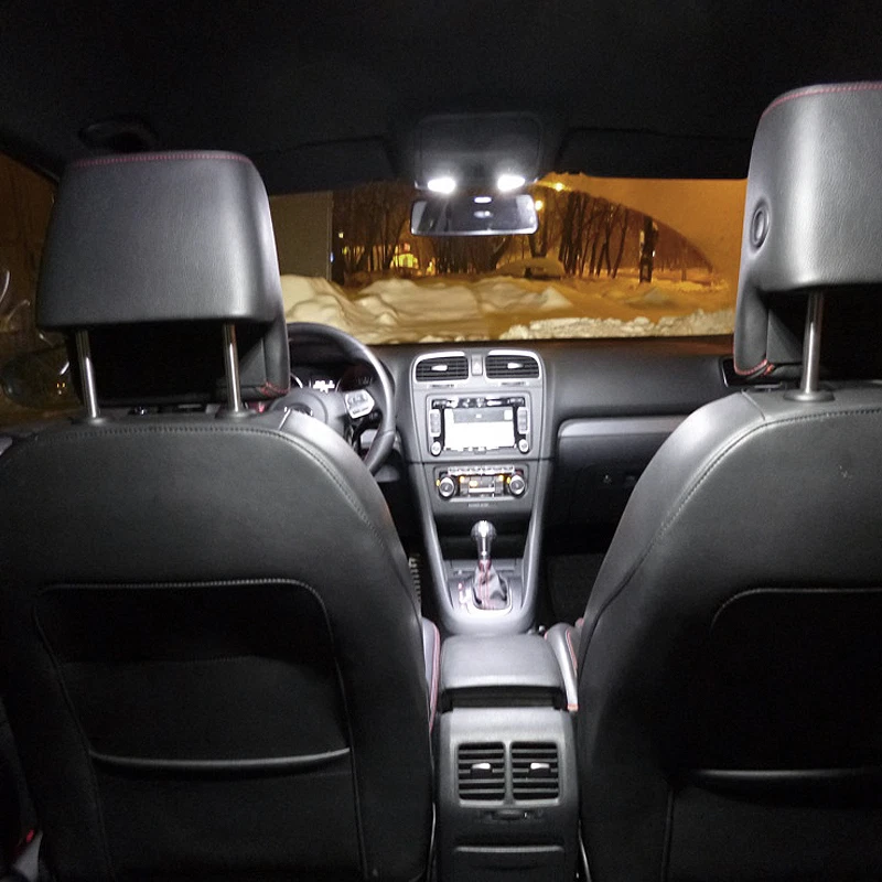 VW Golf 6 MK VI LED Interior Premium Set 11 SMD Bulbs White Error Free GT GTI 5K - Image 3 of 4
